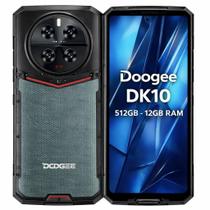 Smartphone Doogee DK10 512GB 12GB RAM 5G Tela 6,67 AMOLED 120Hz FHD Câmera 50MP Bateria 5150mAh NFC Dual SIM Android