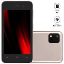 Smartphone e Lite 2 Tela 4"" 32GB 3G WI-FI Dual CHIP Android 11 (GO Edition) Quad Core Dourado P9147 - Multilaser