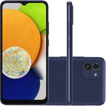 Smartphone Galaxy A03 64GB 4G Wi-Fi Tela 6.5 Dual Chip 4GB RAM Câmera Dupla + Selfie 5MP - Azul - Samsung