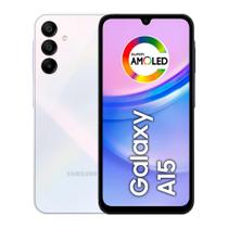 Smartphone Galaxy A15, 128GB, 4GB, Octa Core, Câmera Tripla 50MP, Tela de 6.5, Azul Claro - SM-A155MLBRZTO