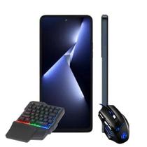 Smartphone Gamer Pova 5 Preto 256bg 8gb + Kit Gamer Teclado e Mouse