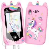 Smartphone Hetszal Kids para meninas de 3 a 8 anos com câmera dupla rosa