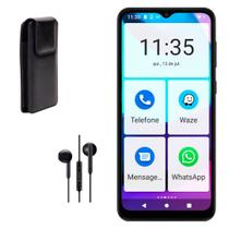 Smartphone Idoso Tech 64gb Tela Grande 6,5 Pol Rede 4G