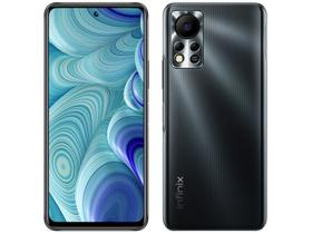 Smartphone Infinix Hot 11S 128GB Preto 4G 6GB RAM 6,78” Câm. Tripla + Selfie 8M