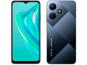 Smartphone Infinix Hot 30I 128GB 8GB RAM Câmera Dupla 50MP Tela 6,6 DH Dual Chip - Preto