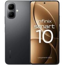 Smartphone INFINIX Smart 10 120Hz NFC 128GB 8GB Ramboost Câmera 2K 5000mAh resistência IP64 Preto Smartphone INFINIX Smart 10 120Hz NFC 128GB 8GB Ramboost Câmera 2K 5000mAh resistência IP64 Preto