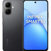Smartphone Infinix Smart 10 Dual SIM 4GB RAM 256GB 4G Tela 6.67 120Hz Câmera 8MP IP64 Preto