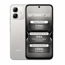 Smartphone Infinix Smart 20 128GB 4GB RAM Dual SIM NFC 4G Tela 6,78 120Hz Câmera 8MP IP64