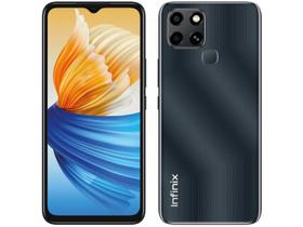 Smartphone Infinix Smart 6 64GB Preto 4G 2GB RAM 6,52” Câm. Dupla + Selfie 5MP Dual Chi