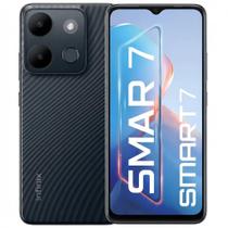 Smartphone Infinix Smart 7 64GB Preto 4G MediaTek 3GB RAM 6,6 Câm. 13MP Selfie 5MP Dual Chip