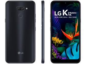 Smartphone LG K12 Max 32GB Preto 4G Octa Core - 3GB RAM Tela 6,26” Câm. Dupla + Câm. Selfie 13MP