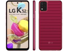 Smartphone LG K52 64GB Vermelho 4G Octa-Core - 3GB RAM Tela 6,6” Câm. Quádrupla + Selfie 8MP