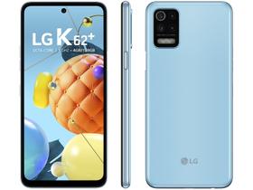 Smartphone LG K62+ 128GB Azul 4G Octa-Core 4GB RAM - Tela 6,59” Câm. Quádrupla + Selfie 28MP Dual Chip