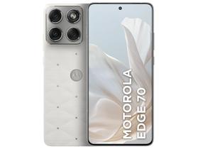 Smartphone Motorola Crystals by Swarovski Edge 70 512GB 5G 16GB RAM Branco 6,7" Câm. Tripla + Selfie 50MP
