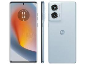 Smartphone Motorola Edge 50 Fusion 256GB Light Blue Vegan Leather 5G 8GB RAM 6,7" Câmera Sony Dupla Selfie 32MP Dual Chip