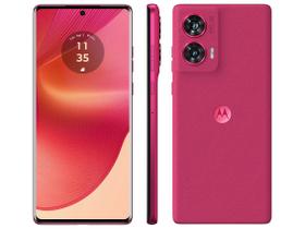 Smartphone Motorola Edge 50 Fusion 256GB Pink Vegan Suede 5G 16GB RAM 6,7" Câm. Dupla 32MP Dual Chip