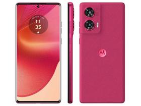 Smartphone Motorola Edge 50 Fusion 256GB Pink Vegan Suede 5G 16GB RAM 6,7" Câmera Sony D Selfie 32MP