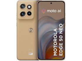 Smartphone Motorola Edge 50 Neo 256GB Latte (Marrom) 5G 16GB RAM 6,4" Câm. Tripla + Selfie 32MP