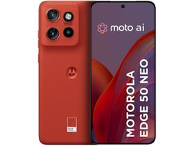 Smartphone Motorola Edge 50 Neo 256GB Poinciana (Vermelho) 5G 8GB RAM 6,4" Câm. Tripla + Selfie 32MP