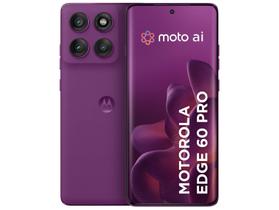 Smartphone Motorola Edge 60 Pro 5G - Violeta, 256GB, RAM 24GB (12GB RAM+12GB Ram Boost), Câmera 50MP, Selfie 50MP e Tela de 6,7"