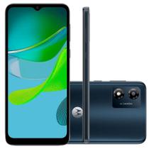 Smartphone Motorola Moto E13 Grafite 64GB 4GB RAM Tela de 6.5" Câmera Traseira de 13 MP Selfies de 5 MP Android 13 Go