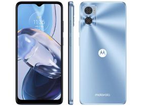 Smartphone Motorola Moto E22 128GB Azul 4G 4GB RAM 6,5" Câm. Dupla + Selfie 5MP Dual Chip