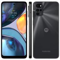 Smartphone Motorola Moto E22 128GB Preto 4G 4GB RAM 6,5" Câm. Dupla + Selfie 5MP Dual Chip