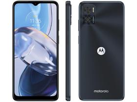 Smartphone Motorola Moto E22 128GB Preto 4G 4GB RAM 6,5" Câm. Dupla + Selfie 5MP Dual Chip