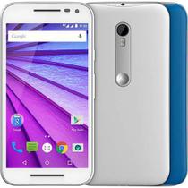 Smartphone Motorola Moto G (3ª Geração) Colors - Branco + 1 Capa Azul
