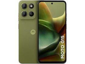 Smartphone Motorola Moto G15 256GB Verde 4G 4GB RAM 6,7" Câm. Dupla Selfie 8MP