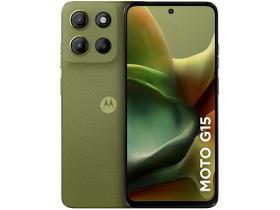 Smartphone Motorola Moto G15 256GB Verde 4G 4GB RAM 6,7" Câm. Dupla Selfie 8MP