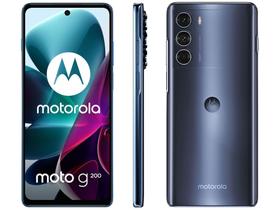 Smartphone Motorola Moto g200 256GB Azul 5G - Octa-Core 8GB RAM 6,8” Câm. Tripla + Selfie 16MP