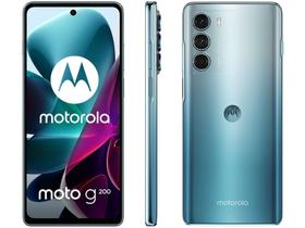 Smartphone Motorola Moto g200 256GB Verde 5G - Octa-Core 8GB RAM 6,8” Câm. Tripla + Selfie 16MP
