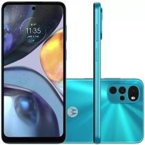 Smartphone Motorola Moto G22 128GB Azul 4G - Octa-Core 4GB RAM 6,5” Câm Quádrupla + Selfie 16MP - Novo