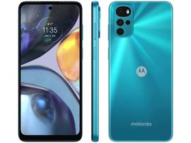Smartphone Motorola Moto G22 128GB Azul 4G - Octa-Core 4GB RAM 6,5” Câm Quádrupla + Selfie 16MP