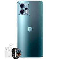 Smartphone Motorola Moto G23 Blue Octa core 128gb 8gb Tela 6,5 HD+ Android 13 Camera Tripla + Frontal 16Mp com Relogio Tela Infinita e Fone Bluetooth