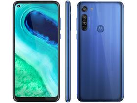 Smartphone Motorola Moto G8 64GB Azul Capri 4G 4GB RAM Tela 6,4” Câm. Tripla + Câm. Selfie 8M