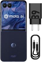 Smartphone Motorola Razr 50 Ultra 512GB 24GB 12GB RAM12GB Ram Boost Tela dobrável 6,9 pOLED e externa 4 Moto AI camera IPX8 Navy blue