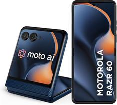 Smartphone Motorola Razr 60 - 256gb 24gb (12gb Ram+12gb Ram Boost) Tela Dobrável 6,9 Poled E Externa 3,6 Moto Ai Camera Ip48 - Azul Marinho
