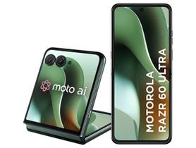 Smartphone Motorola Razr 60 Ultra 5G - Verde, 1TB, 32GB (16GB RAM+16GB Ram Boost), Câmera 50 MP e Tela de 7" Smartphone Motorola Razr 60 Ultra 5G - Verde, 1TB, 32GB (16GB RAM+16GB Ram Boost), Câmera 50 MP e Tela de 7"