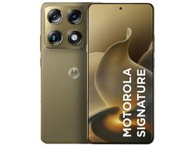 Smartphone Motorola Signature 512GB 5G 24GB RAM Verde Oliva 6,8" Câmera Tripla + Selfie 50MP