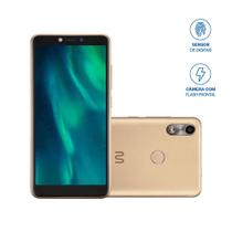 Smartphone Multi F 3G 32GB 5.5'' Dual Chip 1GB RAM Biometria 5MP+5MP Android 9.0 Quad Core Dourado - P9131 - Multilaser