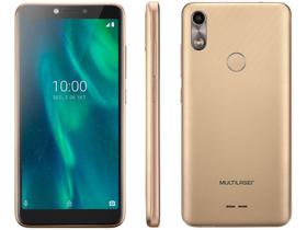Smartphone Multi F P9131 32GB Dourado 3G QuadCore 1GB 5.5 Câm 5MP Dual Chip