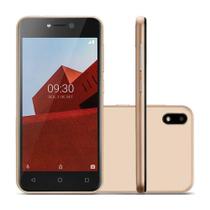 Smartphone Multilaser E Lite 3G Quad Core Android 8.1 GO Dual Cam 5Mp tela 4" 16GB Dourado P9100