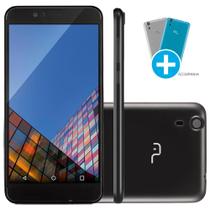 Smartphone Multilaser MS55 Colors Preto Tela 5,5pol Câmera 5.0 MP+8.0MP 3G Quad Core 8GB + 16GB SD Card, Android 5.1 - P9003