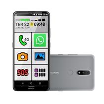 Smartphone Nokia 2.4 NK015 Celular Para Idoso 64gb Capa Fone Sos