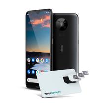 Smartphone Nokia 5.3 128GB Dual SIM, 4GB RAM, Tela 6,55 Pol. Câm Quádrupla com IA + Lentes Ultra-Wide + Cartão SIM HMD Connect - Preto NK008