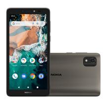 Smartphone Nokia C2 2nd Edition 4G 64 GB Tela 5,7" Câmera com IA Android Desbloqueio Facial + Capa/Película/Fone/Carregador - Cinza - NK109