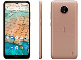 Smartphone Nokia C20 32GB Dourado 4G Octa-Core 2GB RAM Tela 6,5” Câm. 5MP + Câm. Selfie 5M