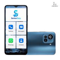 Smartphone para Idosos 128GB 4GB RAM, Tela 6.5 Grande, Fácil de Usar, com Acessórios Celular